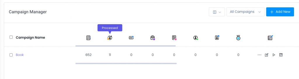 We-Connect campaigns and lists screenshot