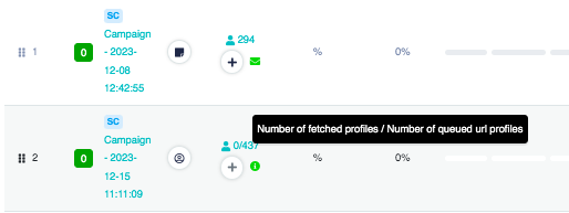 Linked Helper vs. Zopto screenshot of Zopto campaigns