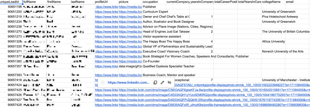 Linked Helper vs. Skylead - CSV downloaded from Skylead