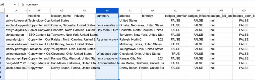 Ready Linked Helper CSV file with all fields filled in.