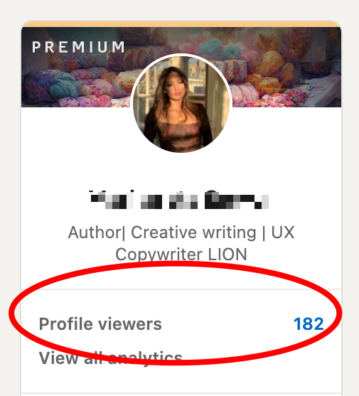 LinkedIn algorithm profile views screenshot