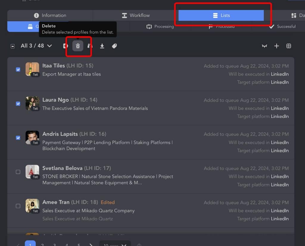 linkedin following vs connection collection profiles linked helper