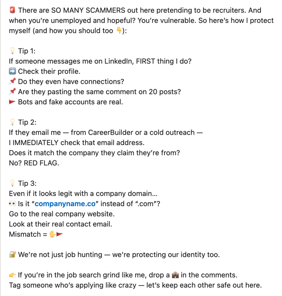 best cold message on linkedin tips post
