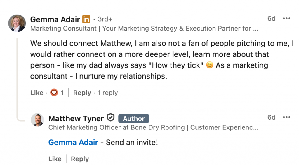 linkedin cold connect message real opinion
