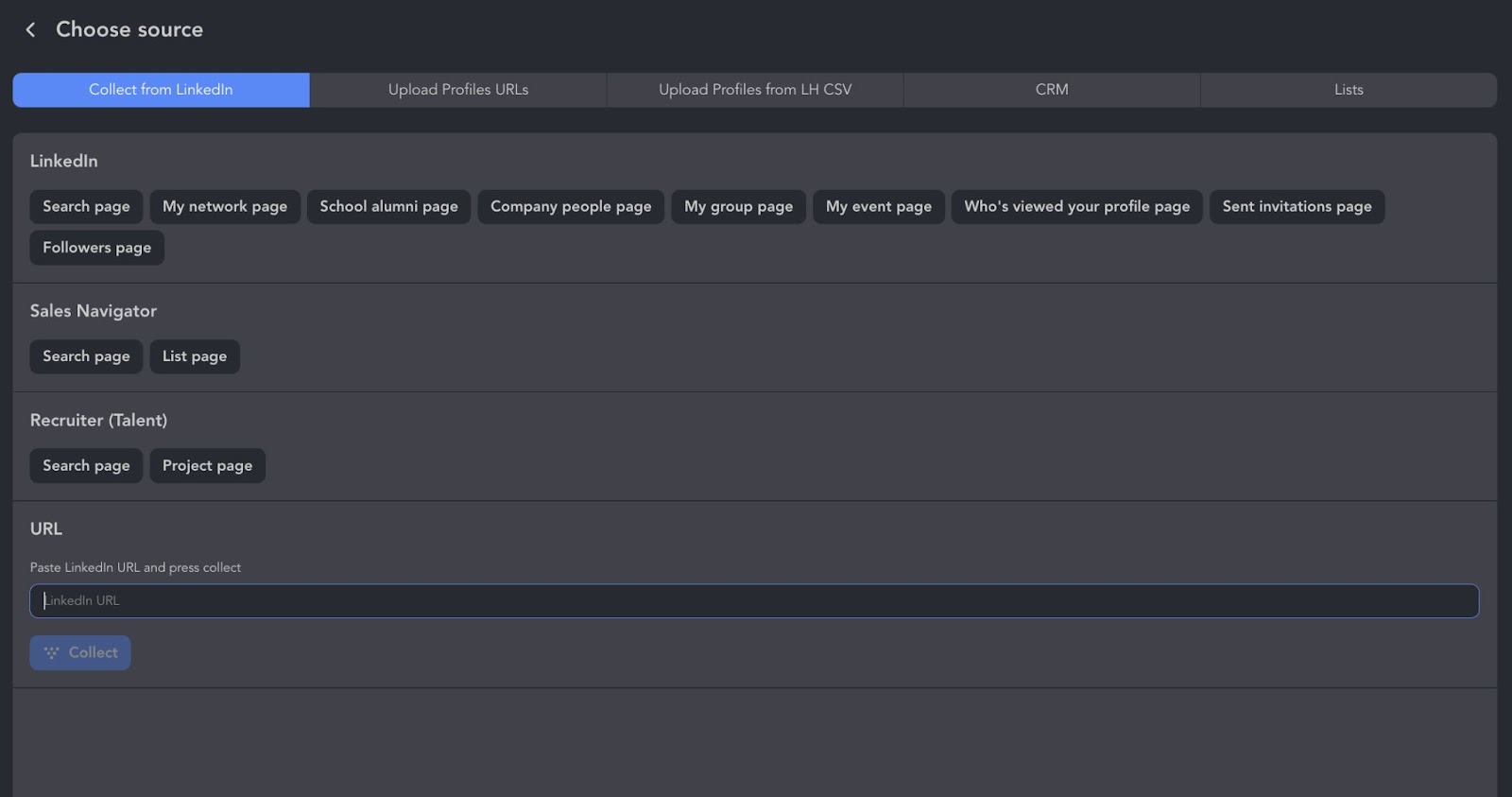 linked helper choose source how to use linkedin to find clients