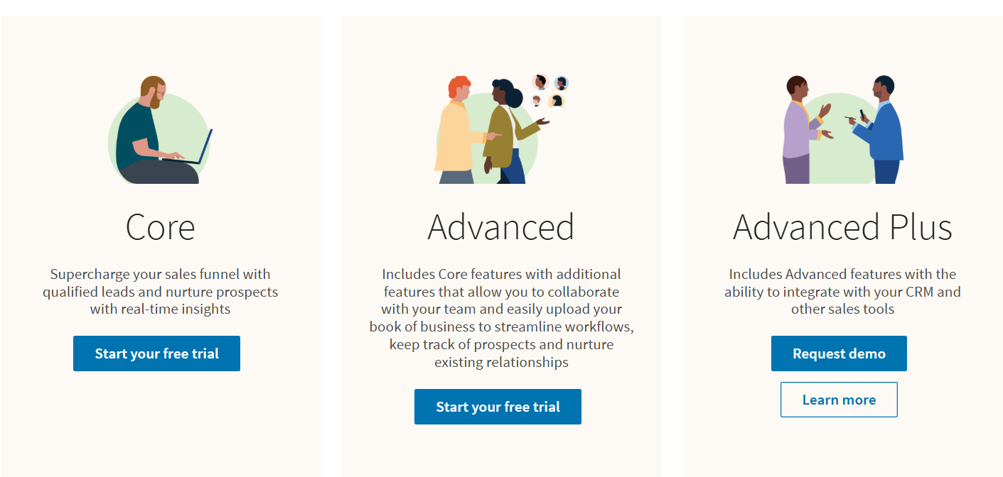 alt. LinkedIn Sales Navigator pricing plans comparison for 2025      