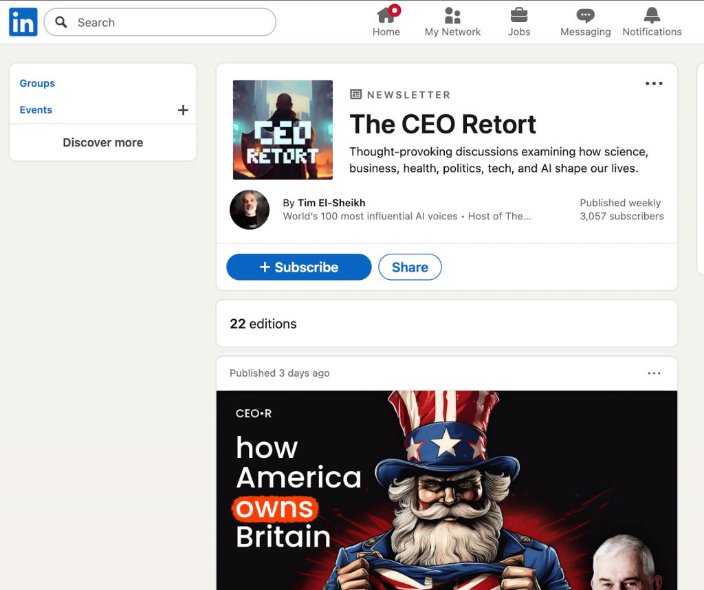 how to create a newsletter in LinkedIn Tim El-Sheikh