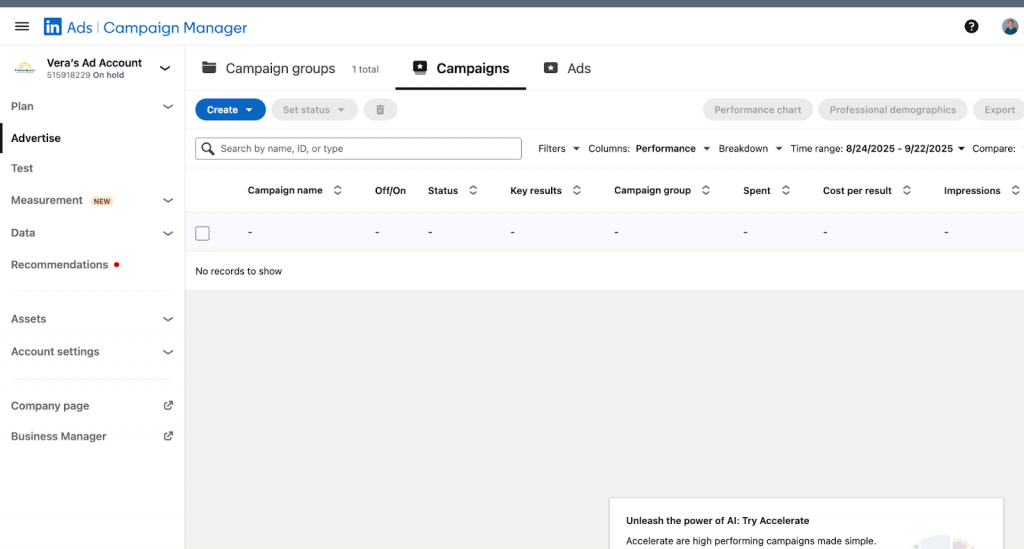  how to set up LinkedIn ads