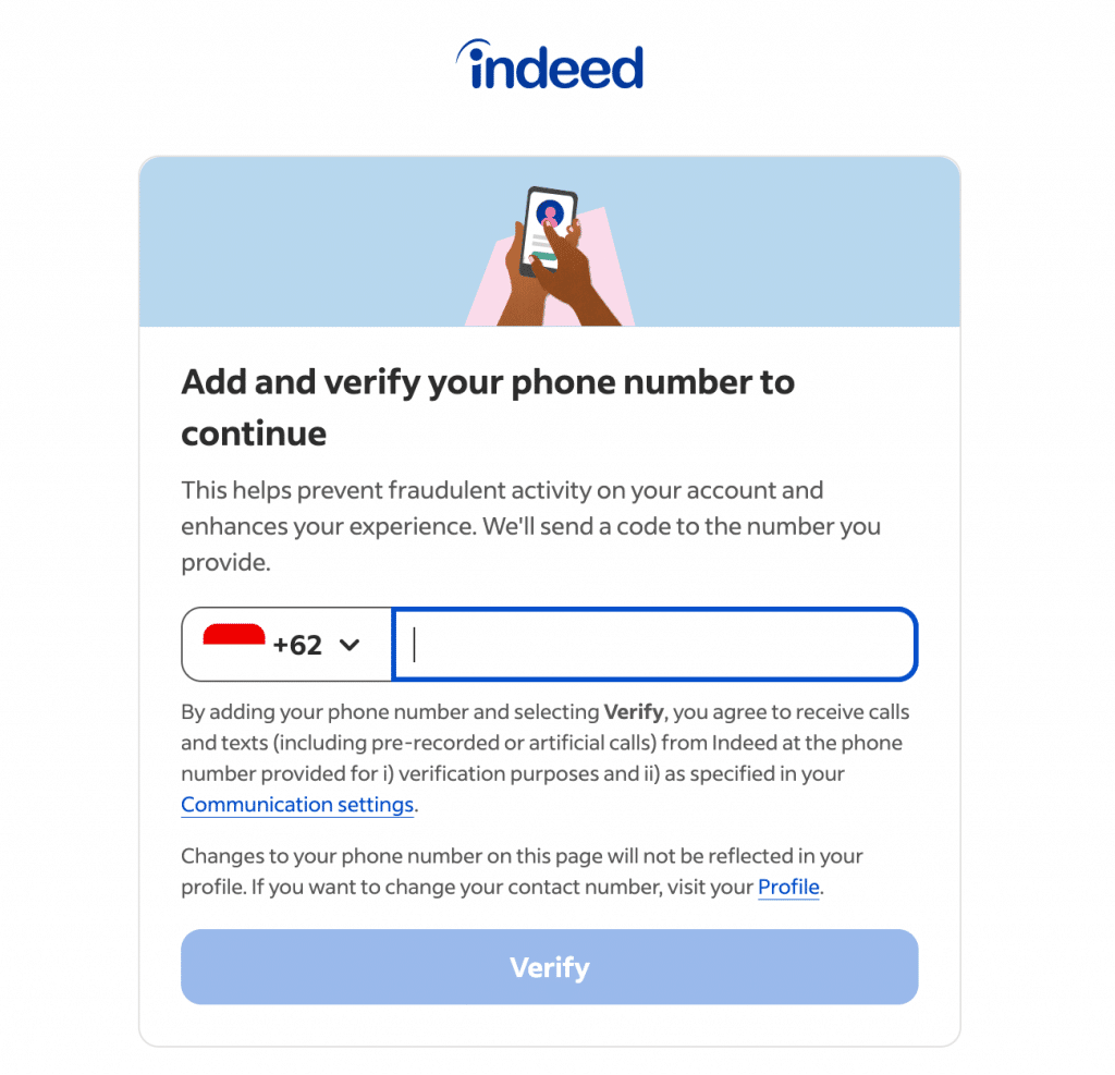 indeed vs linkedin registration process requires phone number 