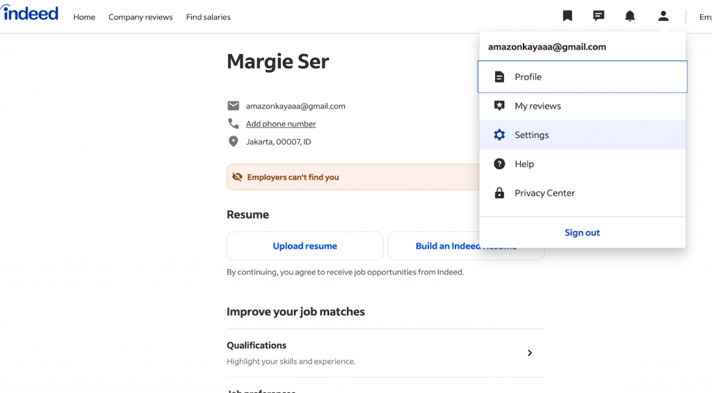 indeed vs linkedin indeed profile example