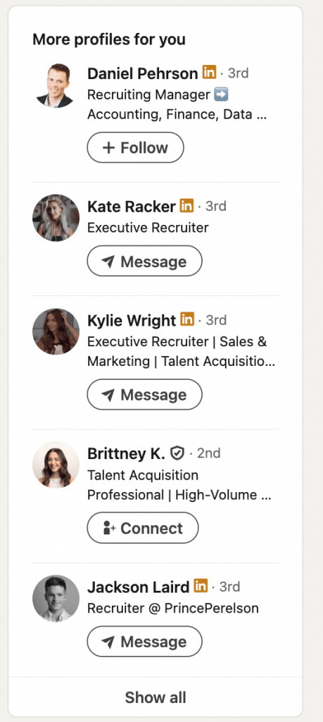 indeed vs linkedin profiles suggestions in linkedin