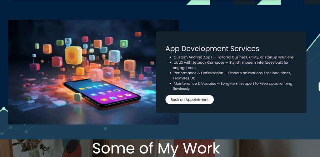 linkedin portfolio examples, developer portfolio