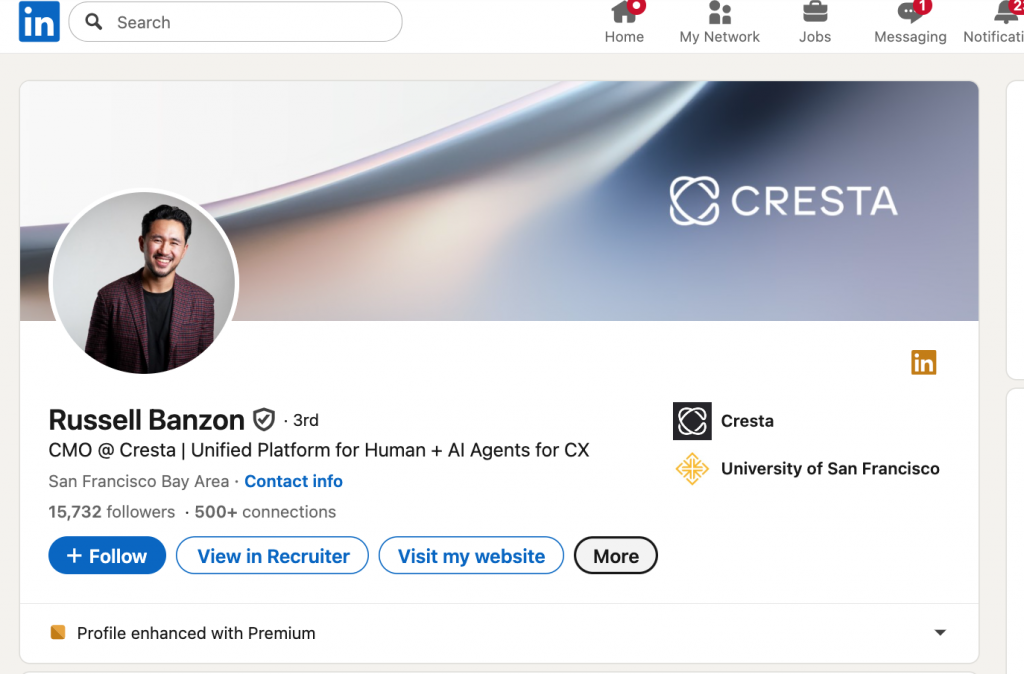 profile example for Easy Apply jobs on LinkedIn