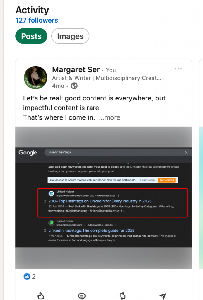 creator mode see your Activity or Analytics panel.