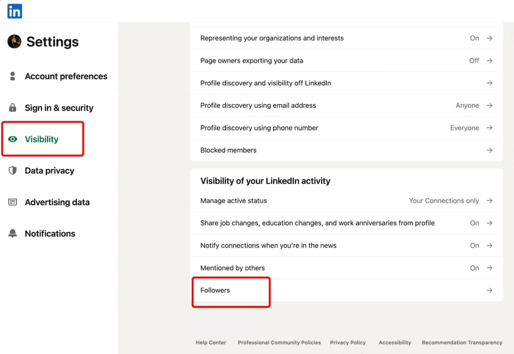 visibility see your Activity or Analytics panel.