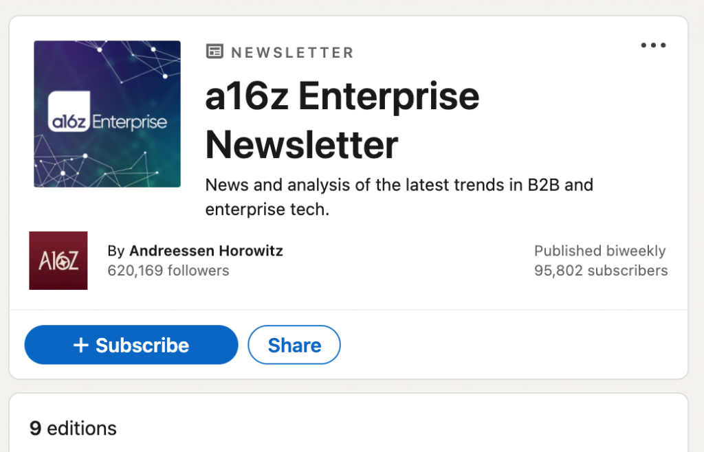 linkedin newsletter example