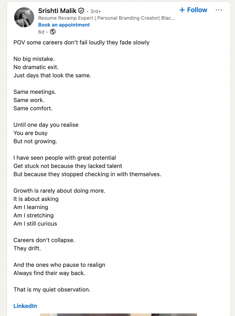 linkedin pov post example