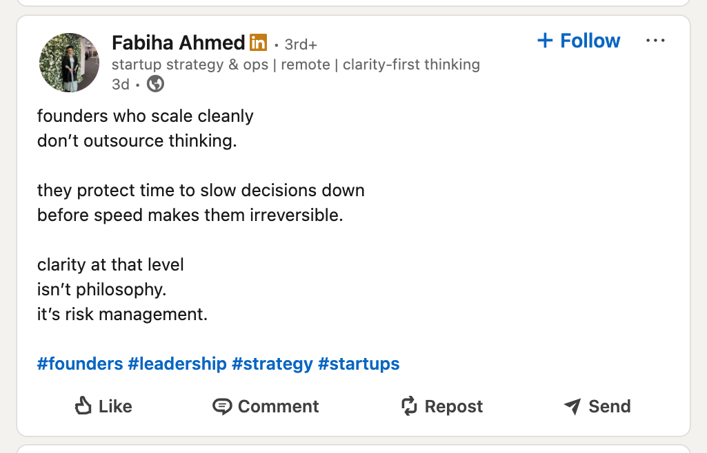 linkedin post example