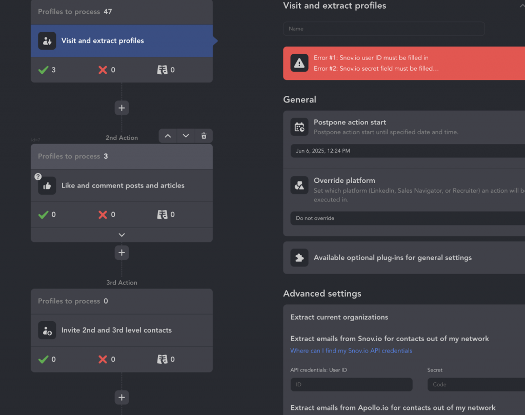 visit and extract linked helper