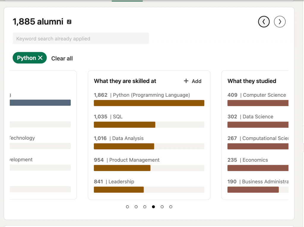 alumni skills access the LinkedIn Alumni Tool