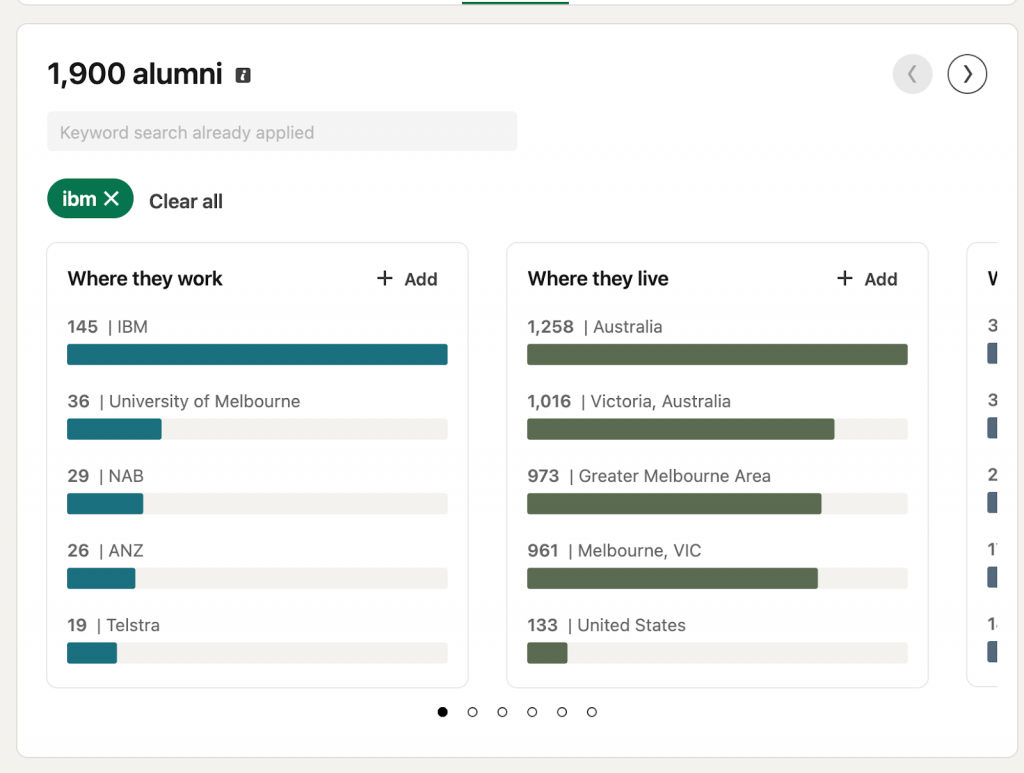 LinkedIn Alumni Hidden inside LinkedIn is a massive database of graduates