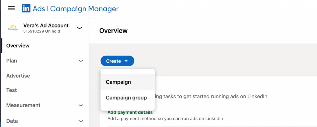 conversation ads on LinkedIn overview campaign