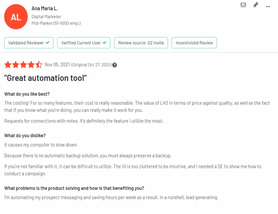 Tolles Automatisierungstool - Digital Marketer Ana Maria L