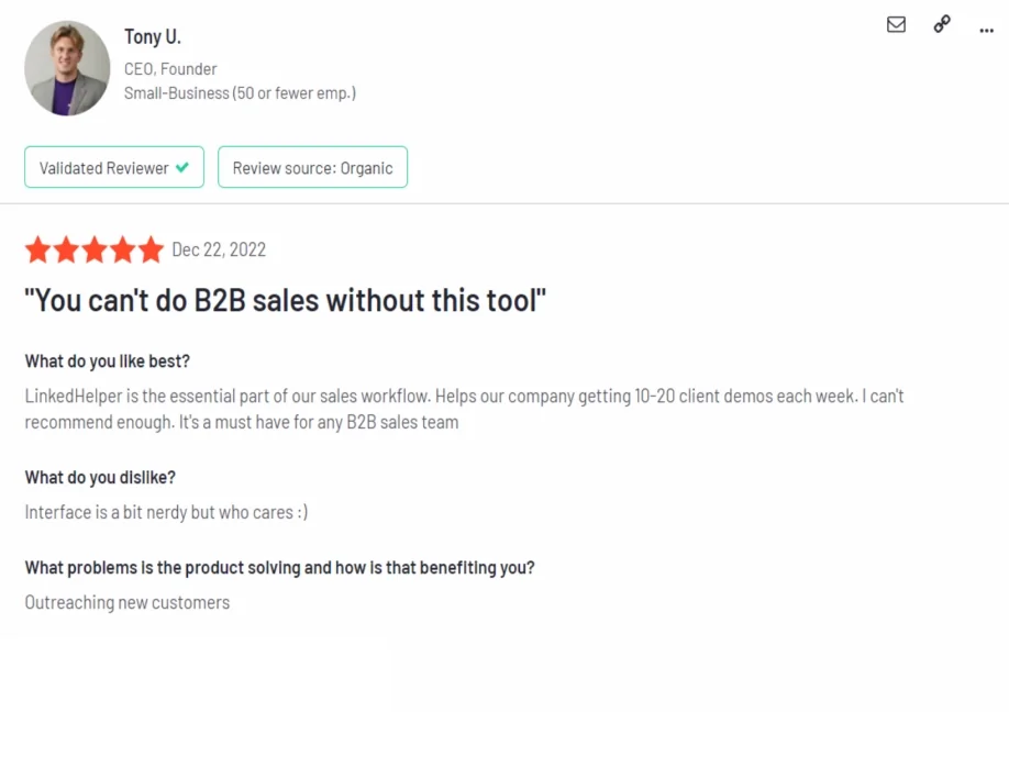 No se pueden hacer ventas B2B sin esta herramienta - CEO Tony U