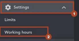 Einstellungen für „Working hours“ bei der Kontaktaufnahme auf LinkedIn