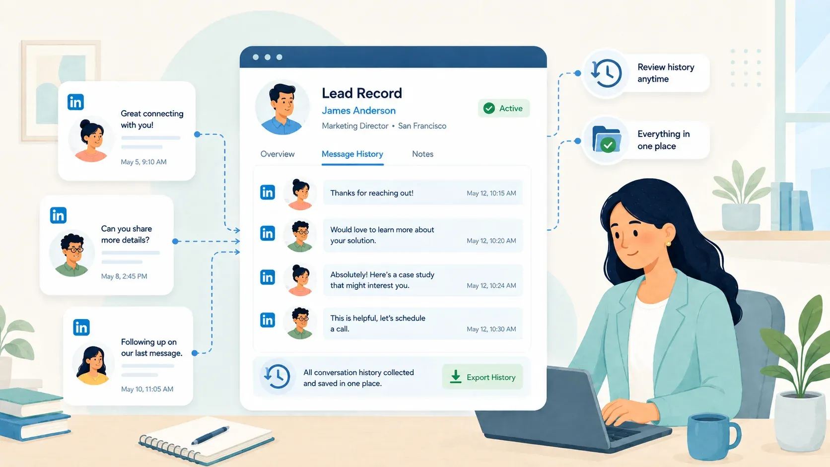 How to Scrape and Use LinkedIn Messaging History