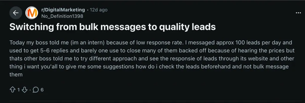 Reddit-Beitrag zur Leadgenerierung durch Datenextraktion