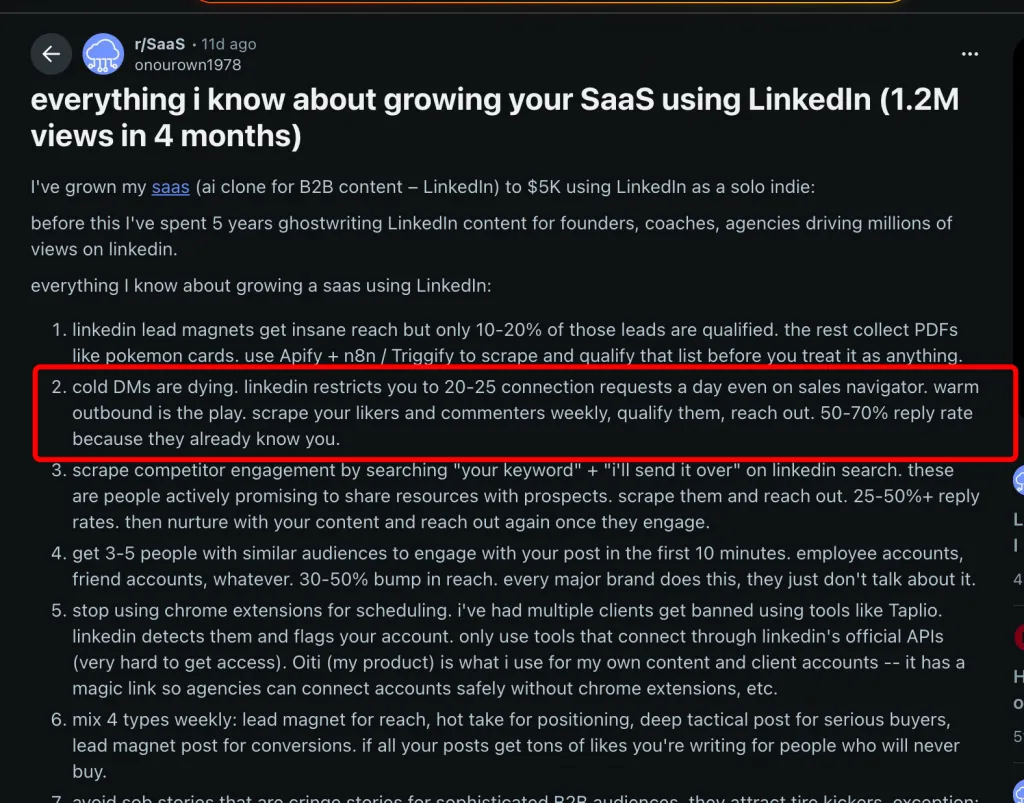 Kaltakquise-E-Mails und LinkedIn SaaS