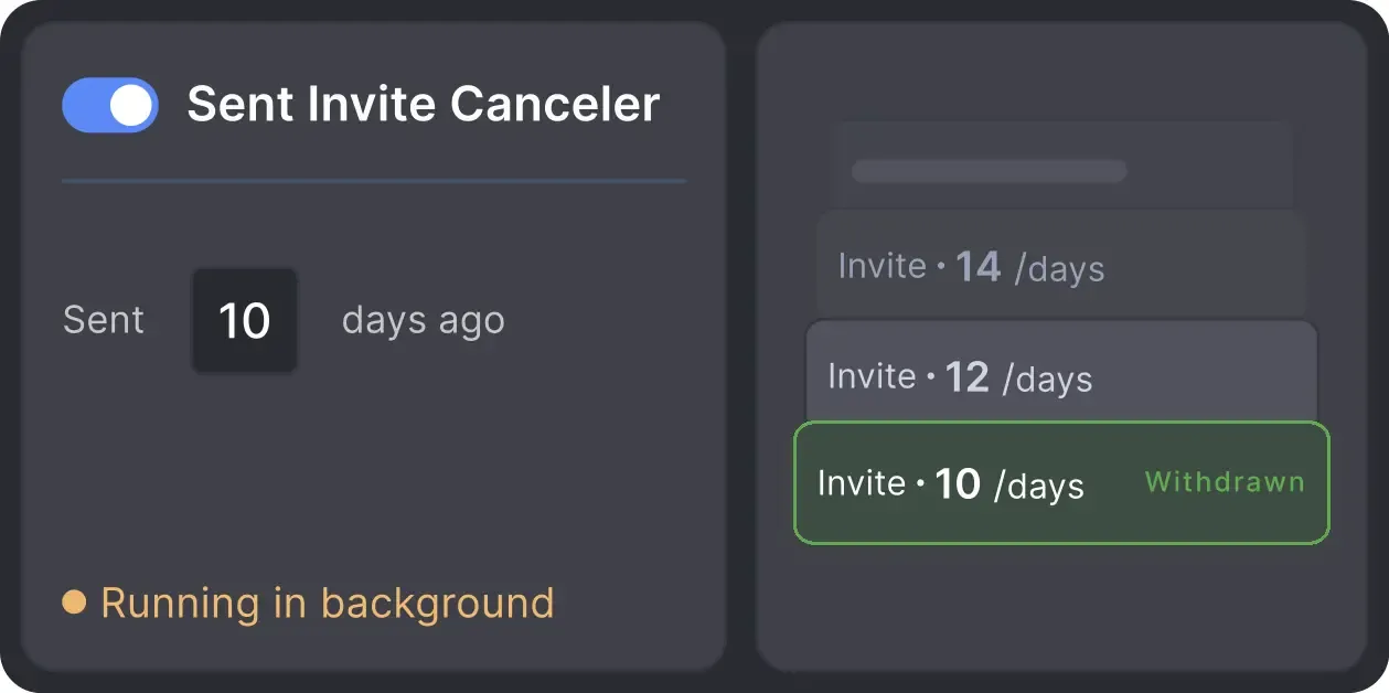 Auto Invite Withdrawal