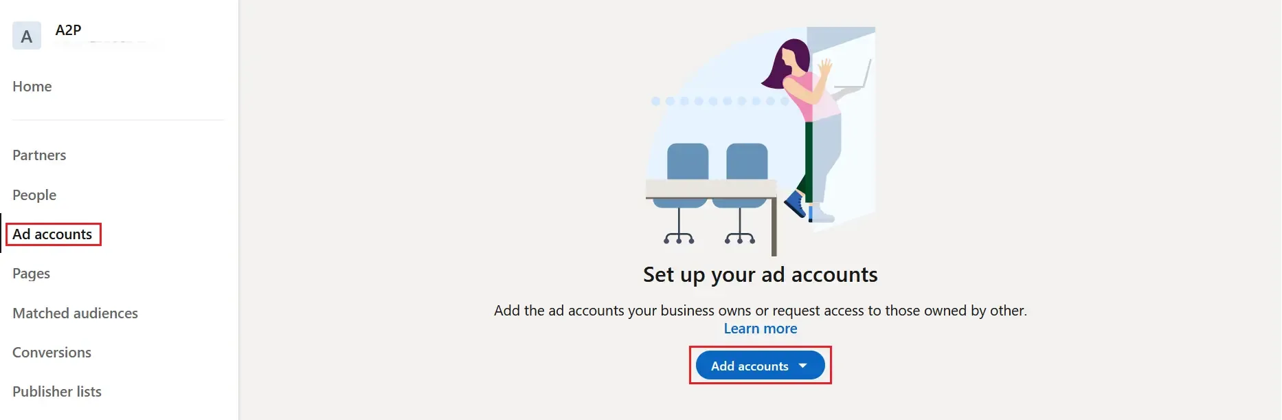 Adding ad accounts in LinkedIn Business Manager