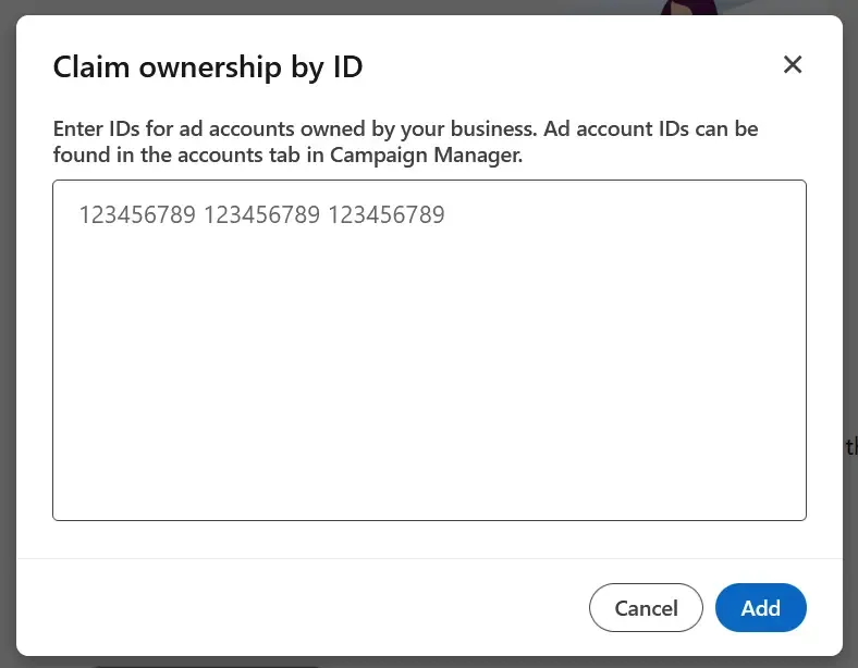 Adding ad accounts in LinkedIn Business Manager