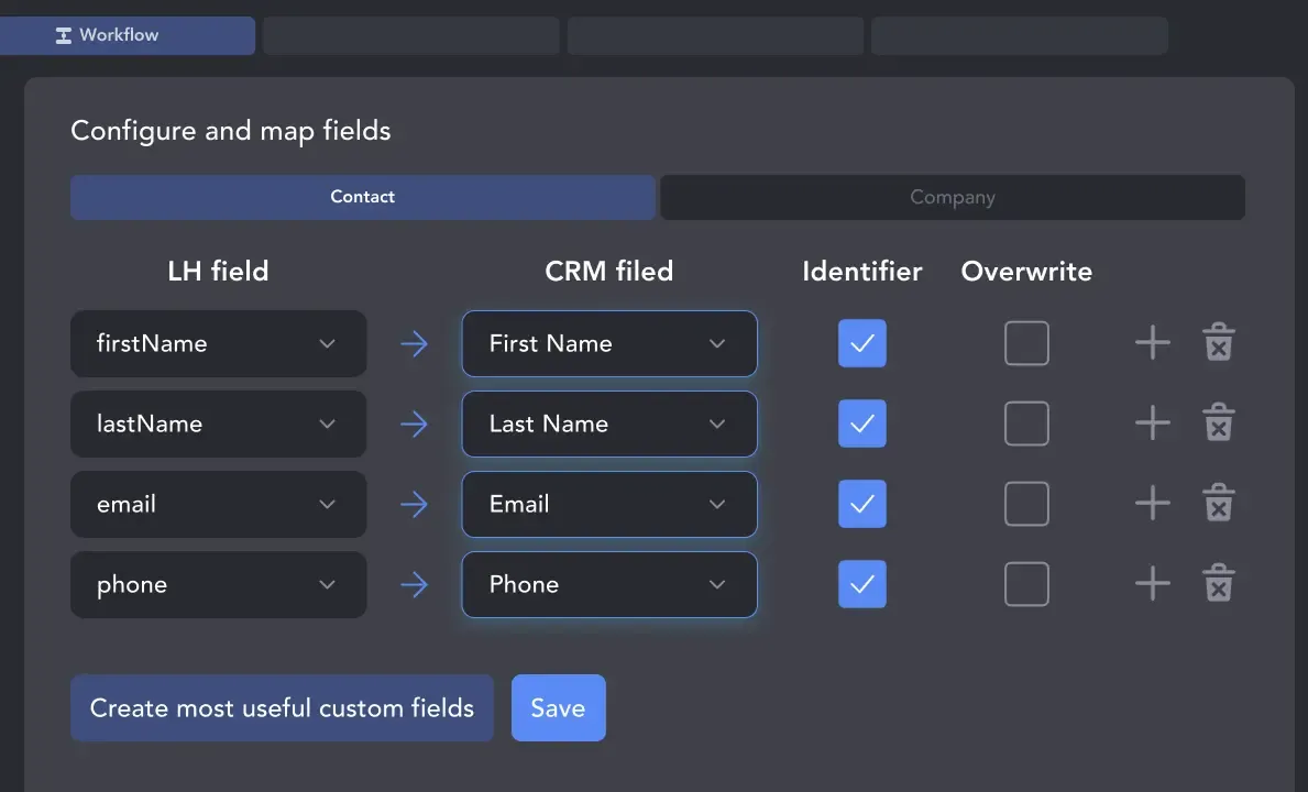 2. Map Fields and Identifiers