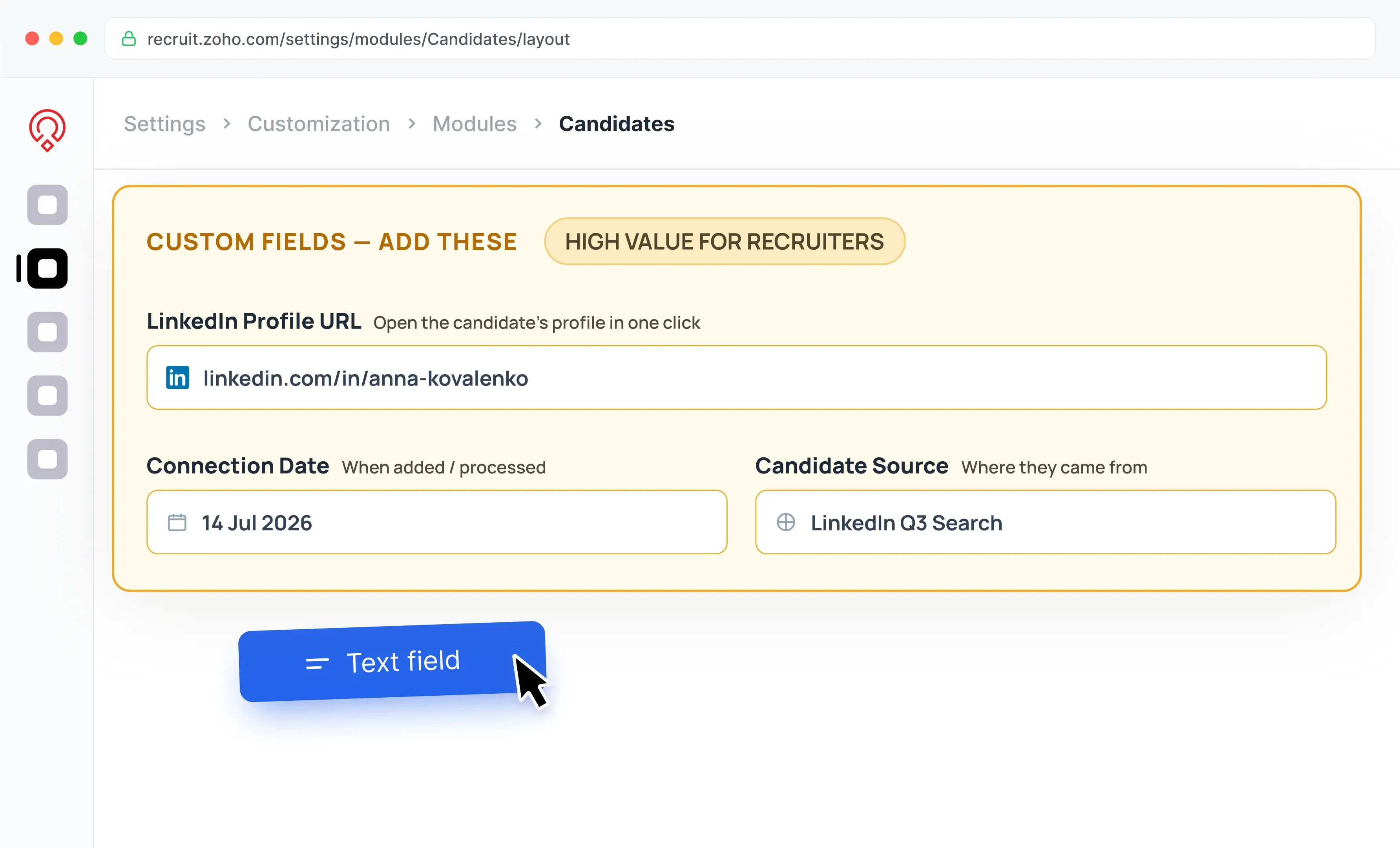 1. Set Up Custom Fields