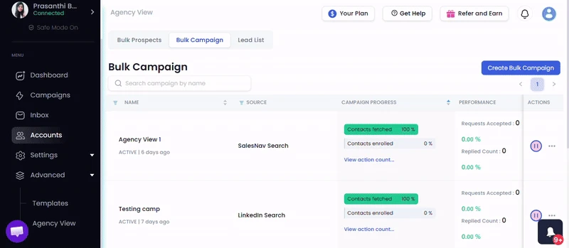 Agency View, Roles, Prospect Pool, Cross-Account Deduplication, and White Label