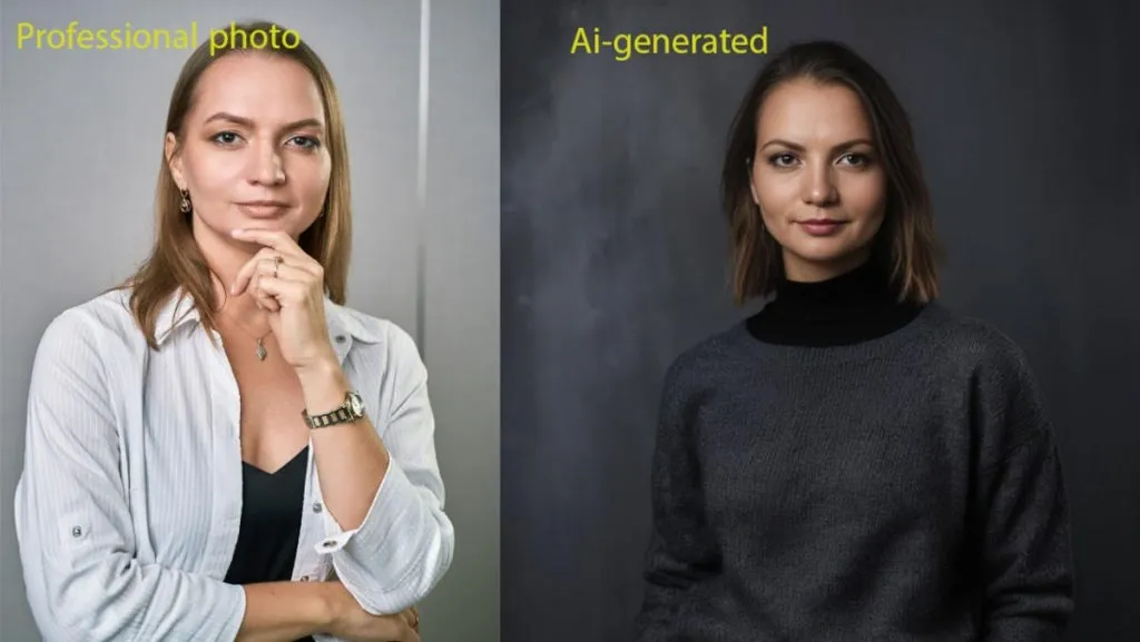AI-LinkedIn-Porträtfotos – Ergebnisse der Momo-App