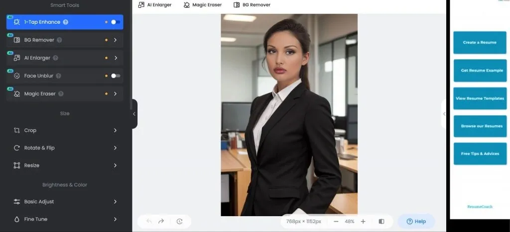 AI-LinkedIn-Porträtfotos – Fotoeditor von Fotor