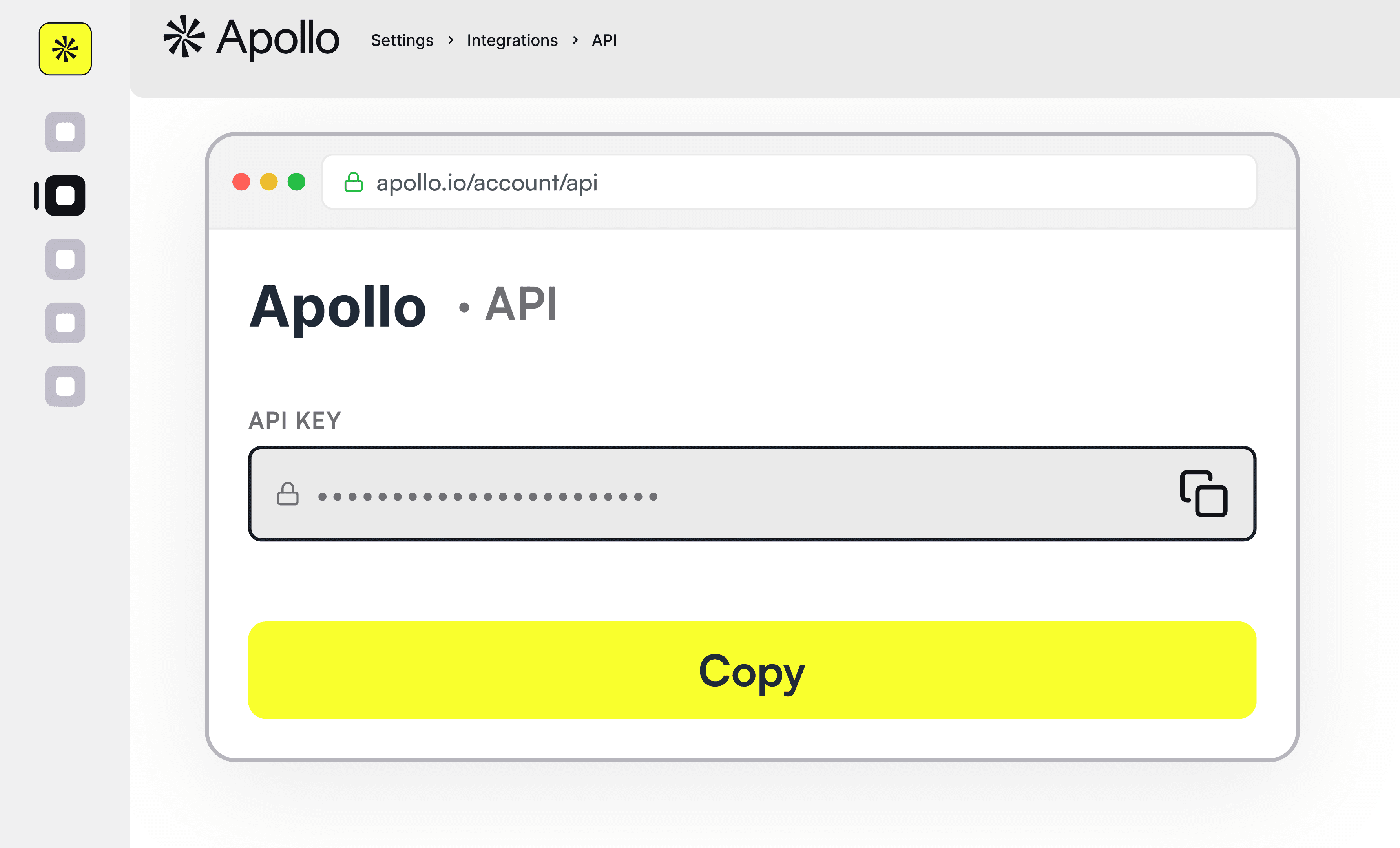 1. Get your Apollo.io API key
