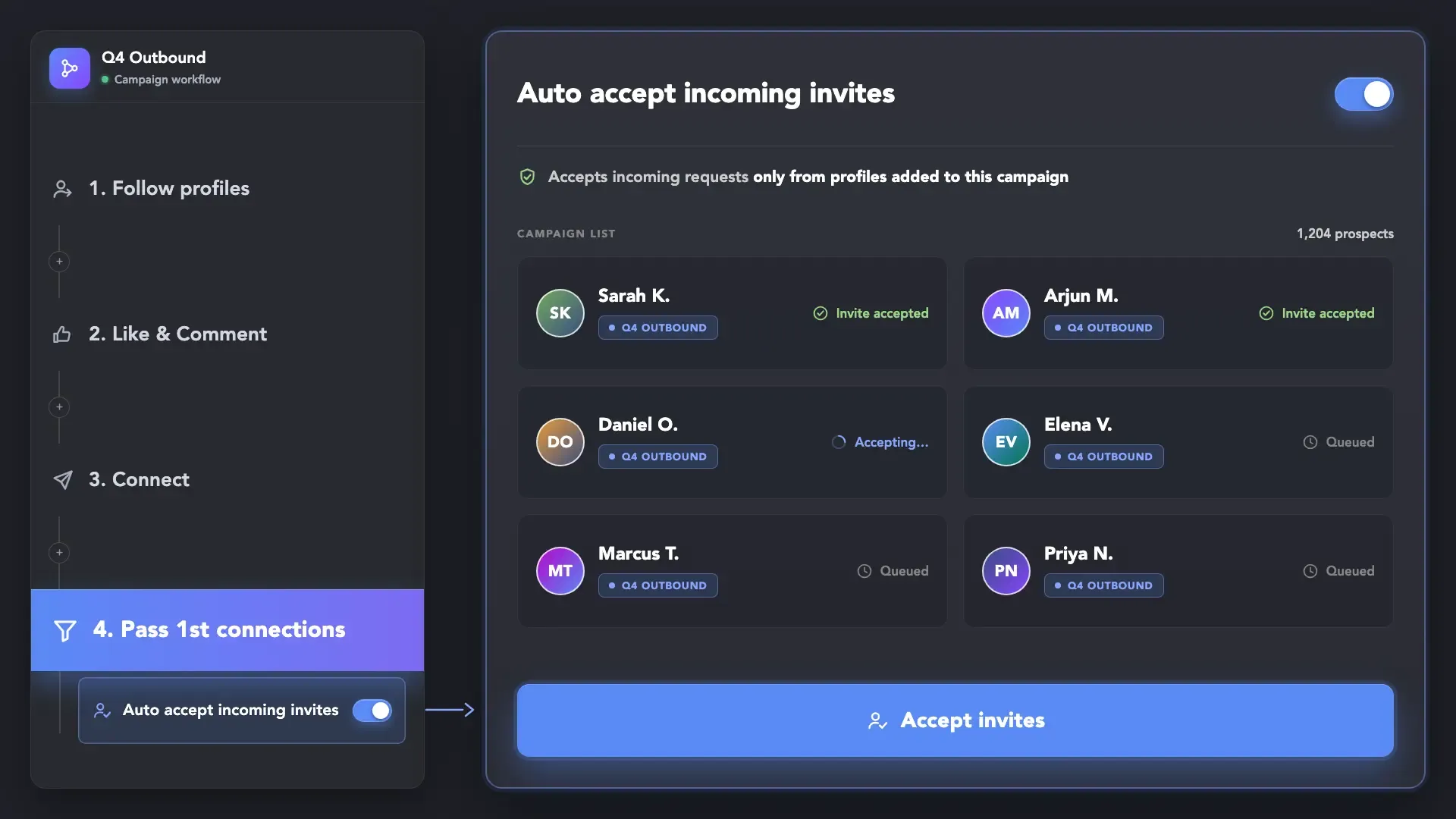 Campaign-Integrated Accept