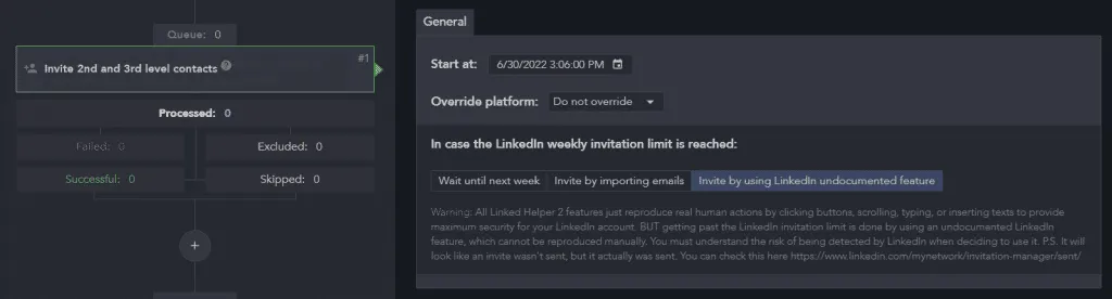 Invitación para conectar en LinkedIn