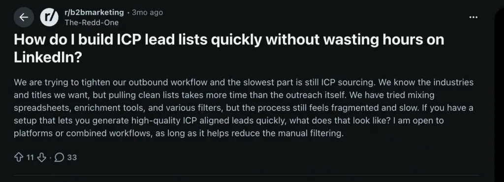 Reddit: Erstellung Ihres ICP-basierten Lead-Scoring-Modells