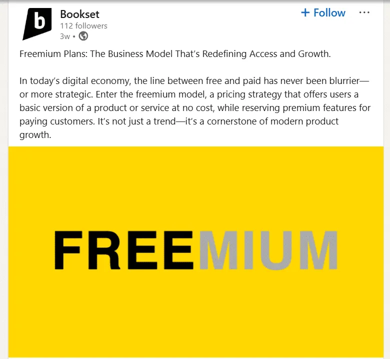 Beitrag zu B2B-Vertriebsstrategien und dem Freemium-Angebot von Bookset