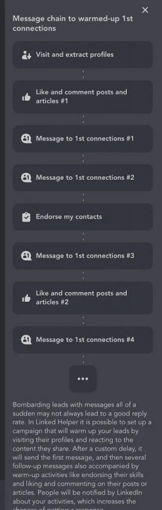 Beispiel für vertrauensbildende Maßnahmen vor der Kontaktaufnahme in Linked Helper