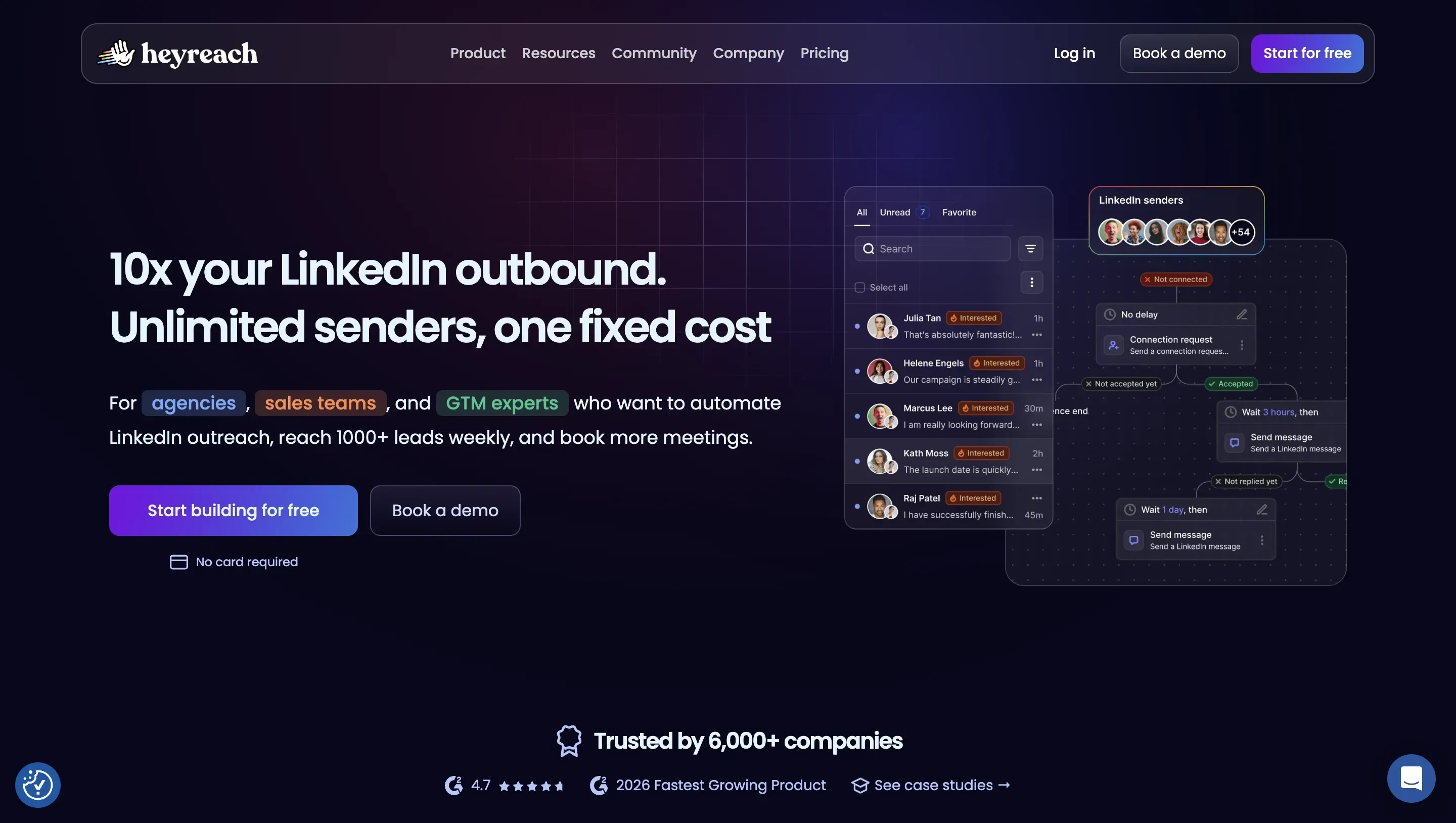 HeyReach — herramienta de automatización de LinkedIn