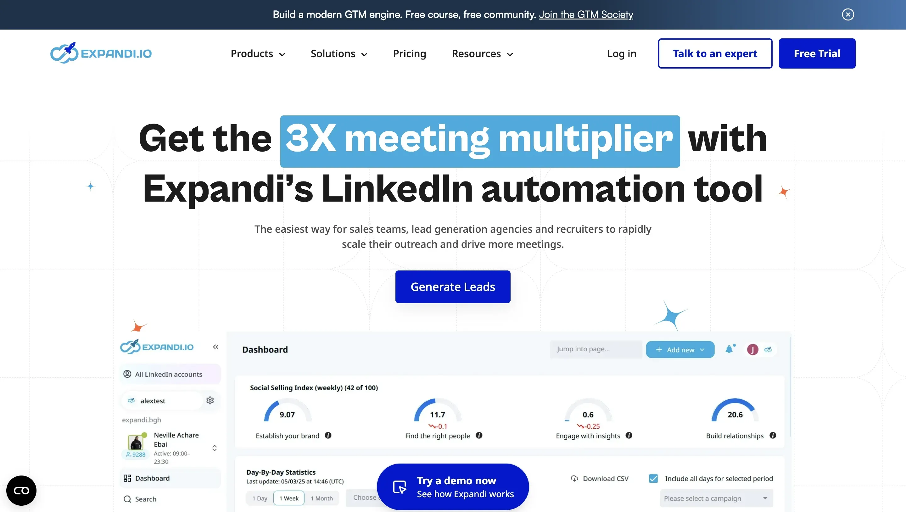 Expandi — herramienta de automatización de LinkedIn