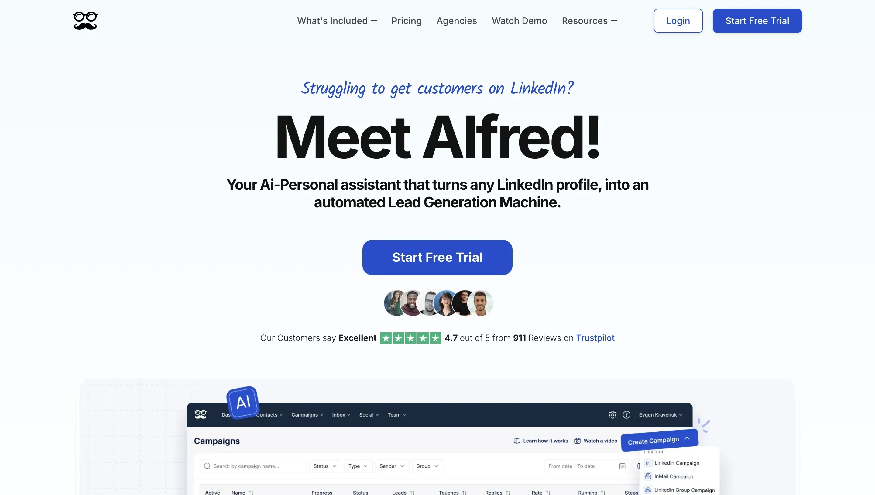 MeetAlfred — herramienta de automatización de LinkedIn