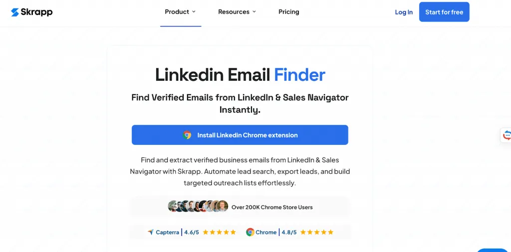 Skrapp findet E-Mail-Adressen über LinkedIn